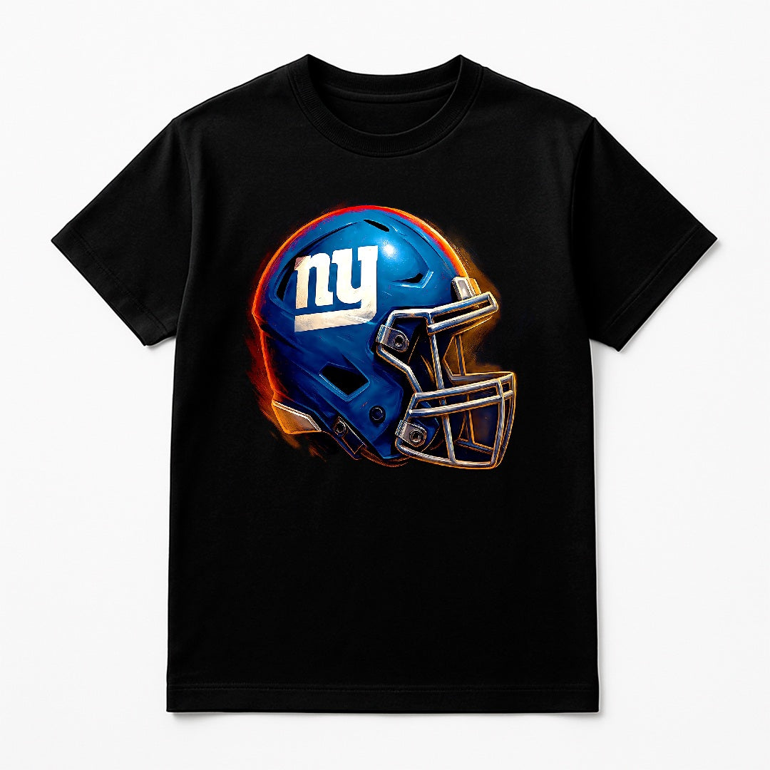 Halftone Lab - New York Giants Helmet NFL016 - Black Tee