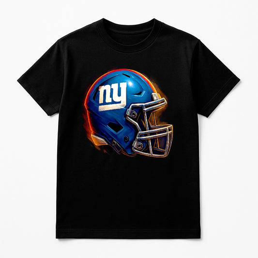 Halftone Lab - New York Giants Helmet NFL016 - Black Tee