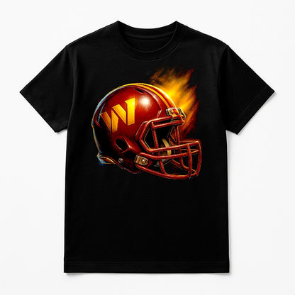 Halftone Lab - Washington Commanders Helmet NFL029 - Black Tee