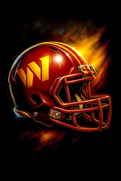 Halftone Lab - Washington Commanders Helmet NFL029 - Black Tee