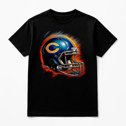 Halftone Lab - Chicago Bears Helmet NFL037 - Black Tee