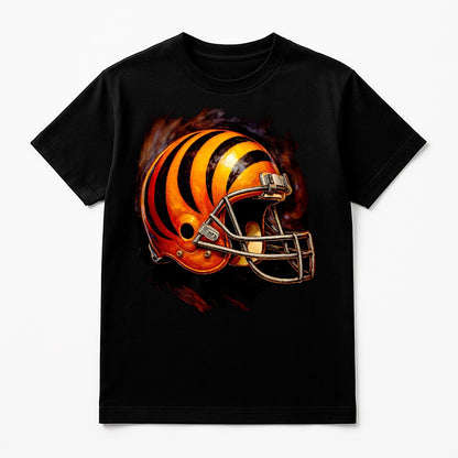 Halftone Lab - Cincinnati Bengals Helmet NFL042 - Black Tee