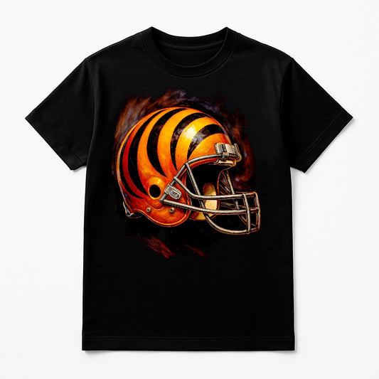 Halftone Lab - Cincinnati Bengals Helmet NFL042 - Black Tee