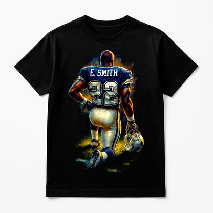 Halftone Lab - Dallas Cowboys Emmitt Smith NFL050 - Black Tee