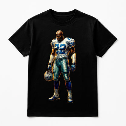 Halftone Lab - Dallas Cowboys Emmitt Smith NFL051 - Black Tee