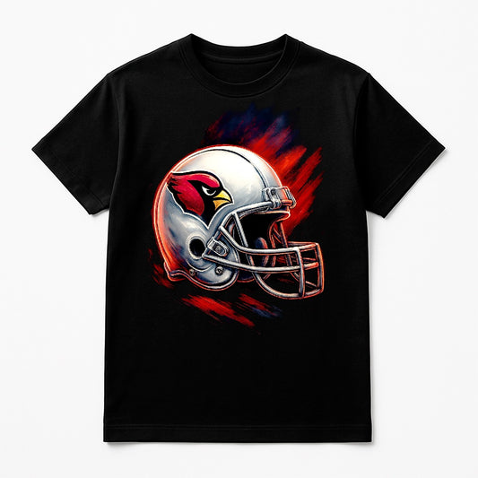 Halftone Lab - Arizona Cardinals Helmet NFL069 - Black Tee