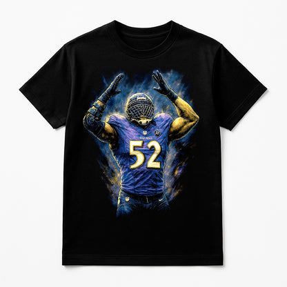 Halftone Lab - Baltimore Ravens Ray Lewis NFL073 - Black Tee