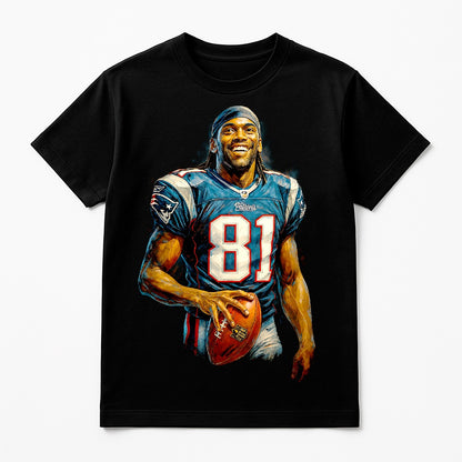 Halftone Lab - New England Patriots Randy Moss NFL085 - Black Tee