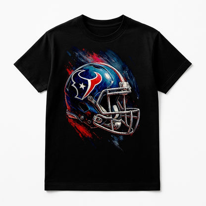 Halftone Lab - Houston Texans Helmet NFL099 - Black Tee