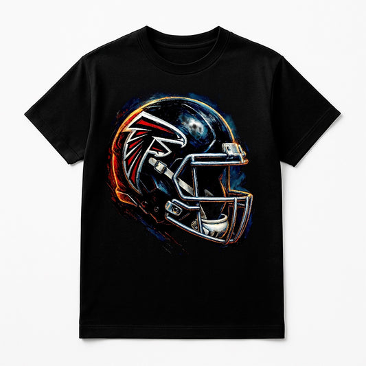 Halftone Lab - Atlanta Falcons Helmet NFL103 - Black Tee