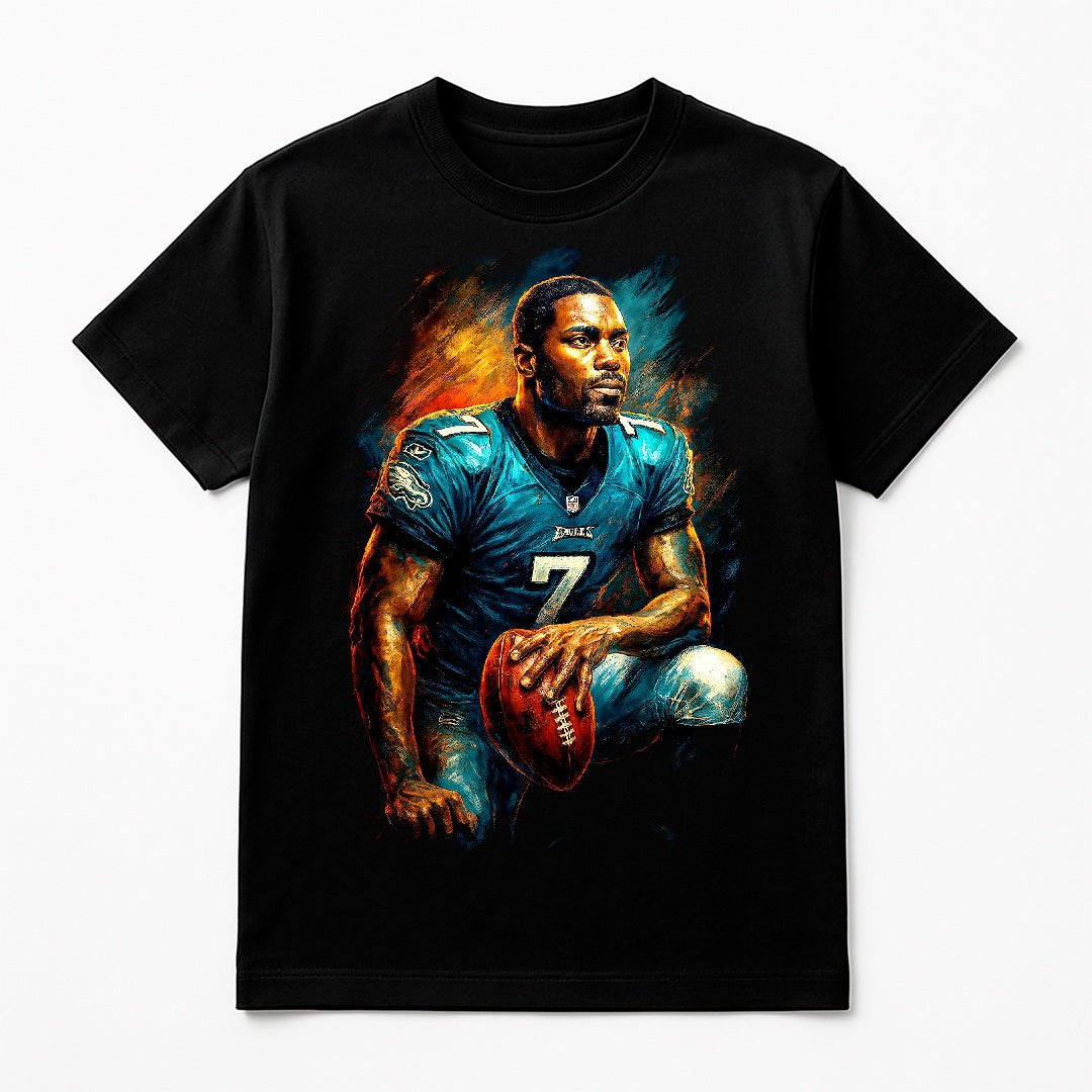 Halftone Lab - Philadelphia Eagles Michael Vick NFL109 - Black Tee