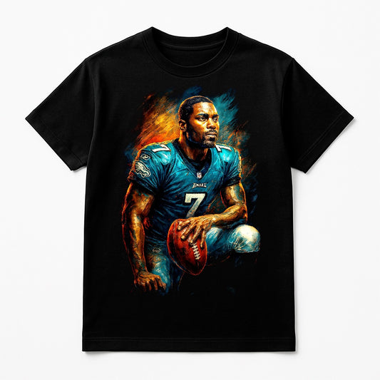 Halftone Lab - Philadelphia Eagles Michael Vick NFL109 - Black Tee