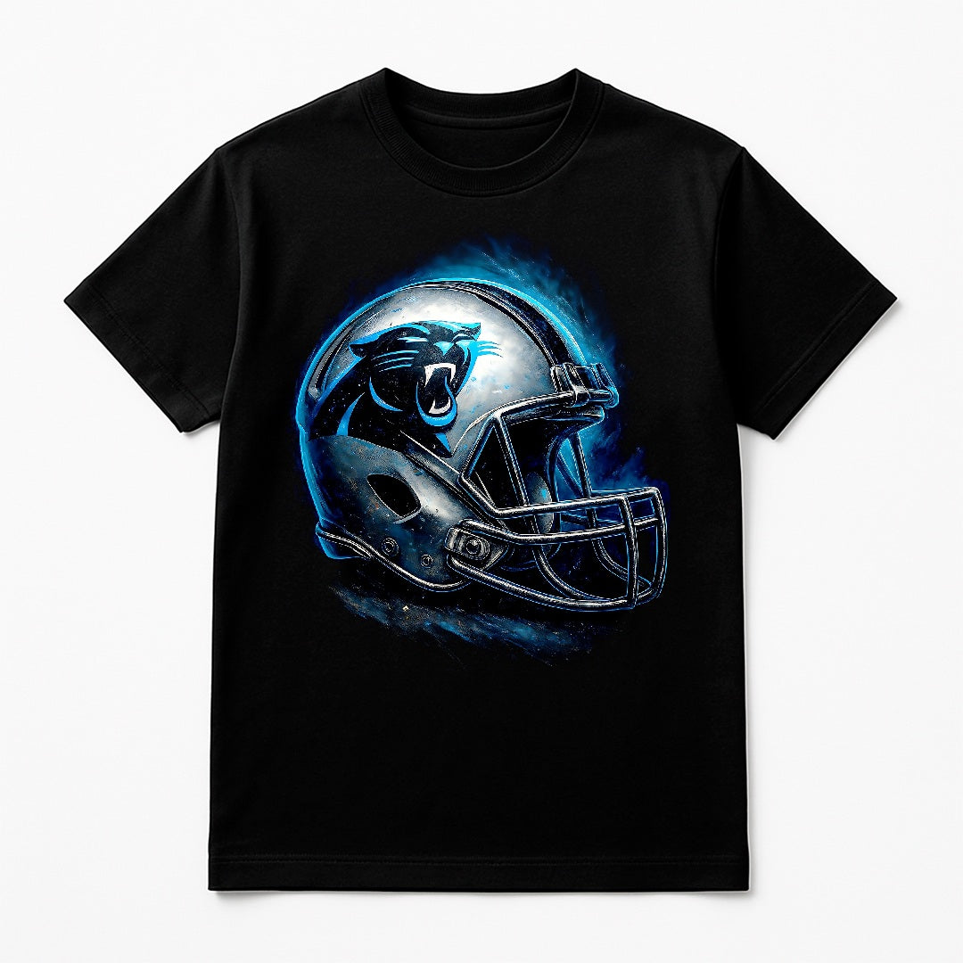 Halftone Lab - Carolina Panthers Helmet NFL111 - Black Tee