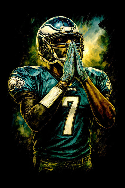 Halftone Lab - Philadelphia Eagles Michael Vick NFL112 - Black Tee