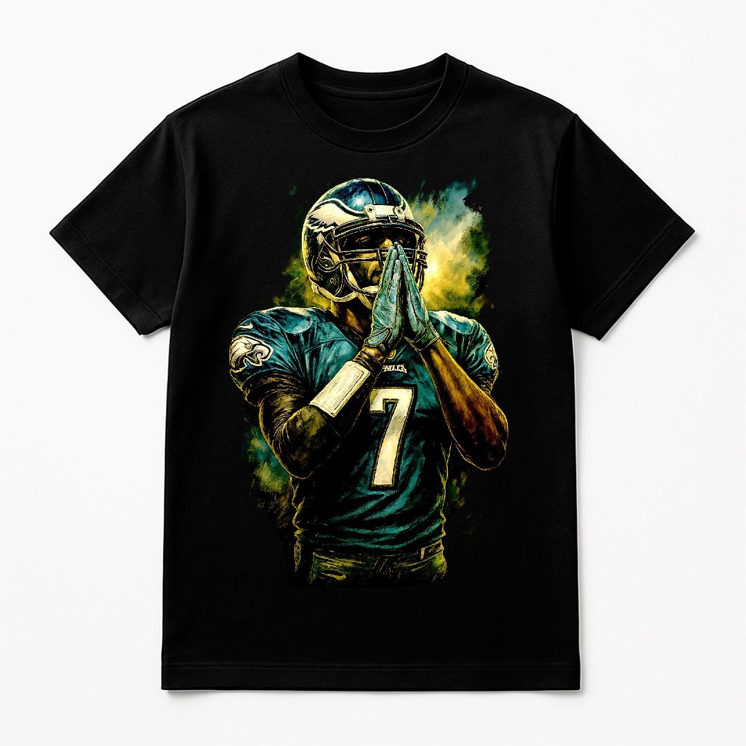 Halftone Lab - Philadelphia Eagles Michael Vick NFL112 - Black Tee