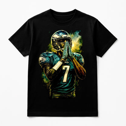 Halftone Lab - Philadelphia Eagles Michael Vick NFL112 - Black Tee