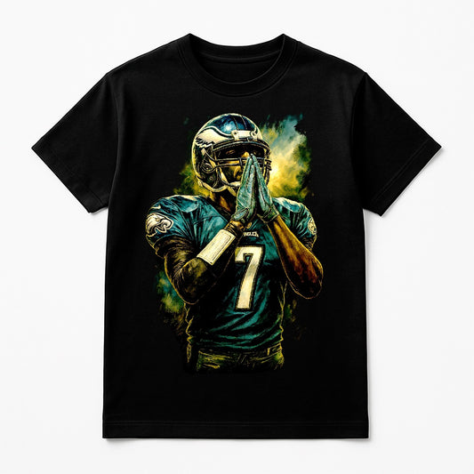 Halftone Lab - Philadelphia Eagles Michael Vick NFL112 - Black Tee