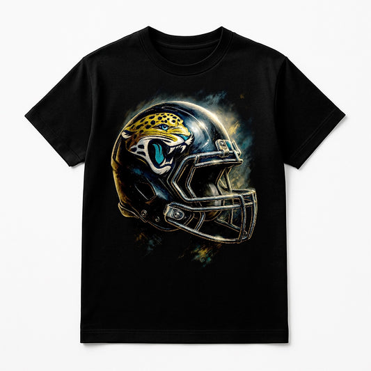 Halftone Lab - Jacksonville Jaguars Helmet NFL116 - Black Tee
