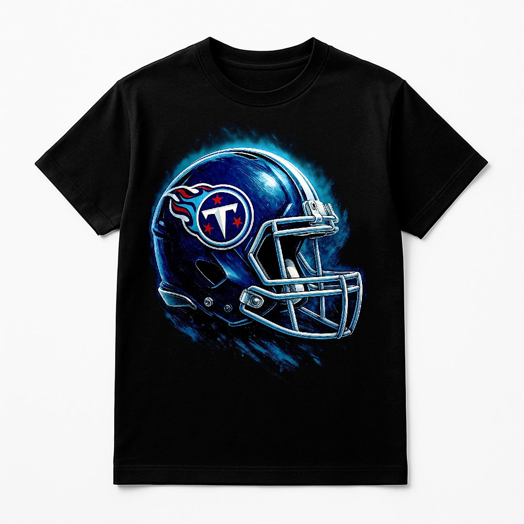 Halftone Lab - Tennessee Titans Helmet NFL121 - Black Tee