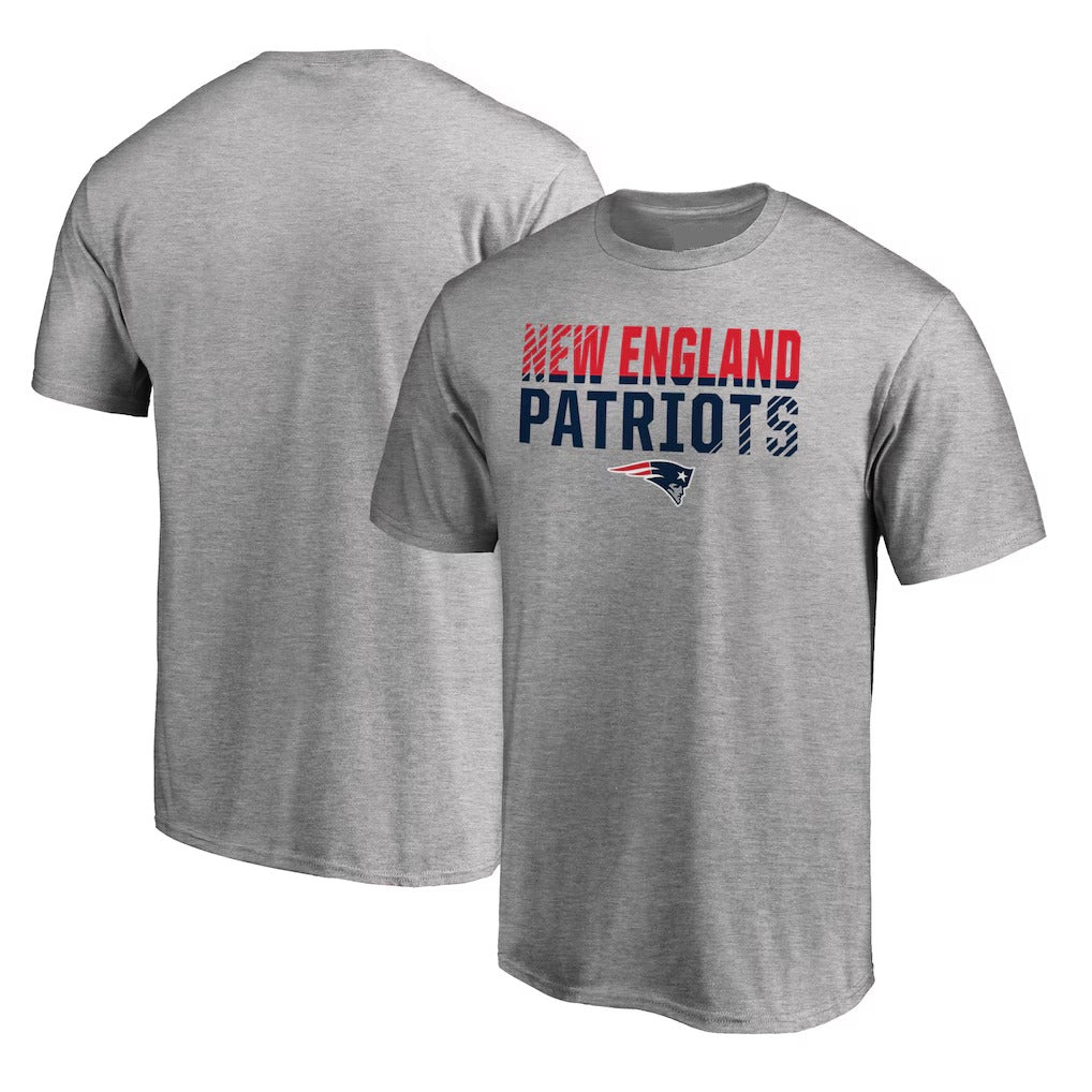 New England Patriots Iconic Collection Fade Out T-Shirt - Ash