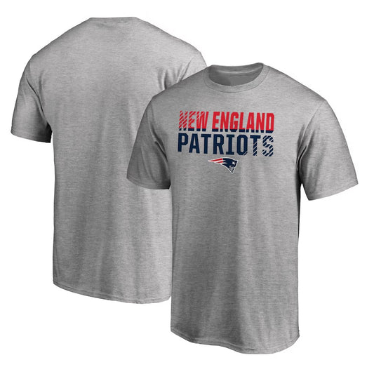 New England Patriots Iconic Collection Fade Out T-Shirt - Ash