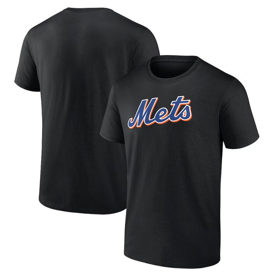 New York Mets Fanatics Official Logo T-Shirt - Black