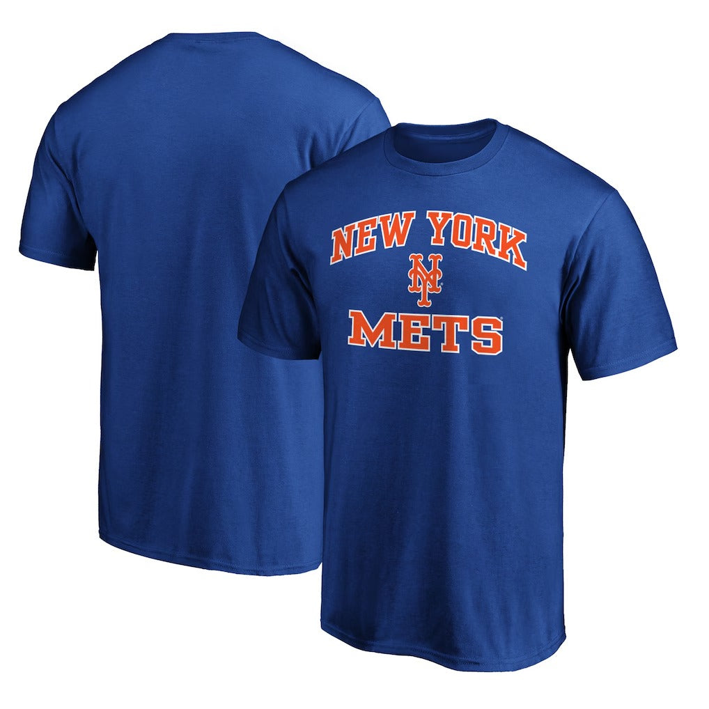 New York Mets Heart & Soul Team Logo T-Shirt - Royal