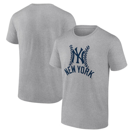 New York Yankees Fastball T-Shirt - Heather Gray