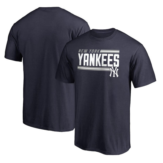 New York Yankees Onside Stripe T-Shirt - Navy
