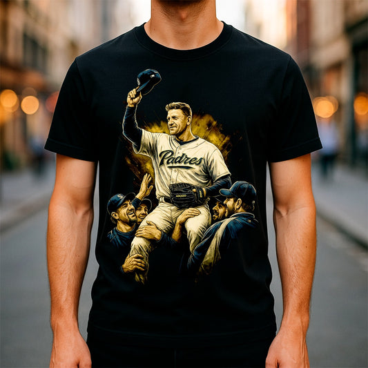 Halftone Lab - MLB Legends San Diego Padres Trevor Hoffman 02 - Black Tee