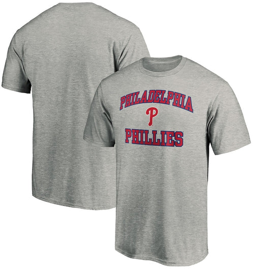 Philadelphia Phillies Heart & Soul Team Logo T-Shirt - Grey