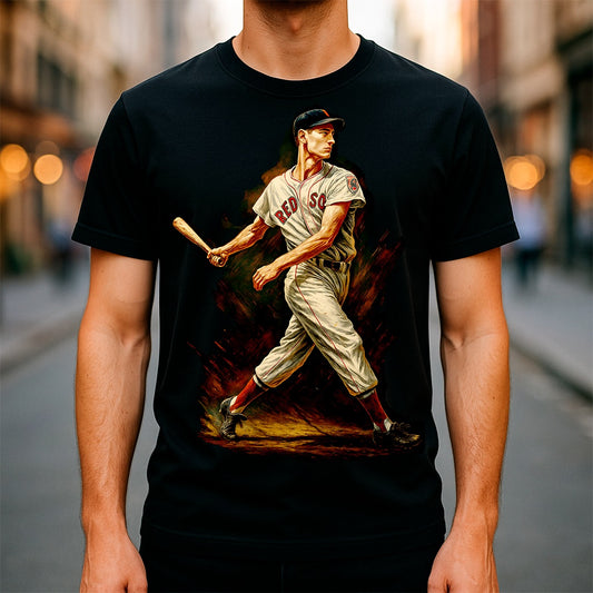 Halftone Lab - MLB Legends Boston Red Sox Carl Yastrzemski 01 - Black Tee