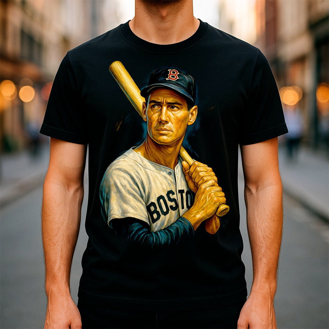Halftone Lab - MLB Legends Boston Red Sox Carl Yastrzemski 02 - Black Tee
