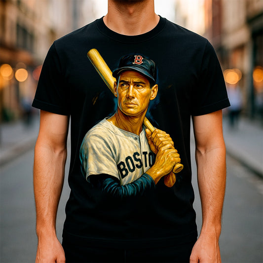 Halftone Lab - MLB Legends Boston Red Sox Carl Yastrzemski 02 - Black Tee