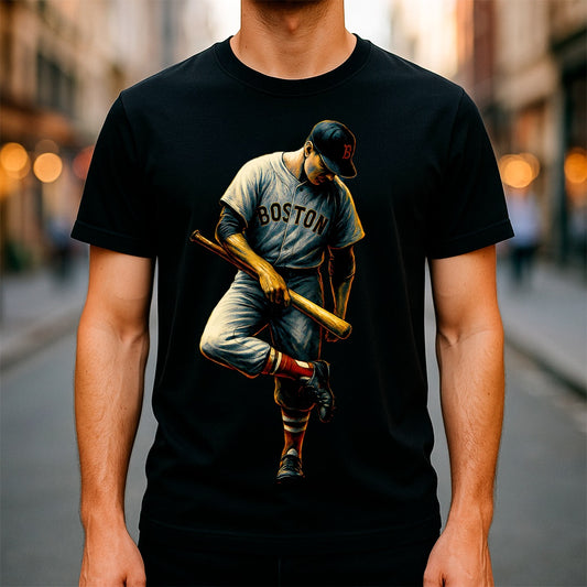 Halftone Lab - MLB Legends Boston Red Sox Carl Yastrzemski 03 - Black Tee