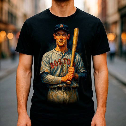 Halftone Lab - MLB Legends Boston Red Sox Carl Yastrzemski 04 - Black Tee