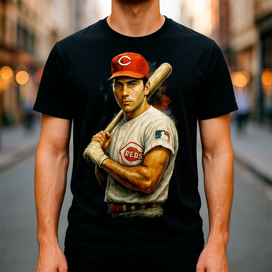 Halftone Lab - MLB Legends Boston Reds Johnny Bench 02 - Black Tee