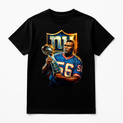 Halftone Lab - New York Giants Lawrence Taylor NFL025 - Black Tee