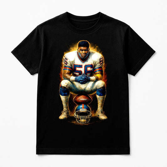 Halftone Lab - New York Giants Lawrence Taylor NFL026 - Black Tee