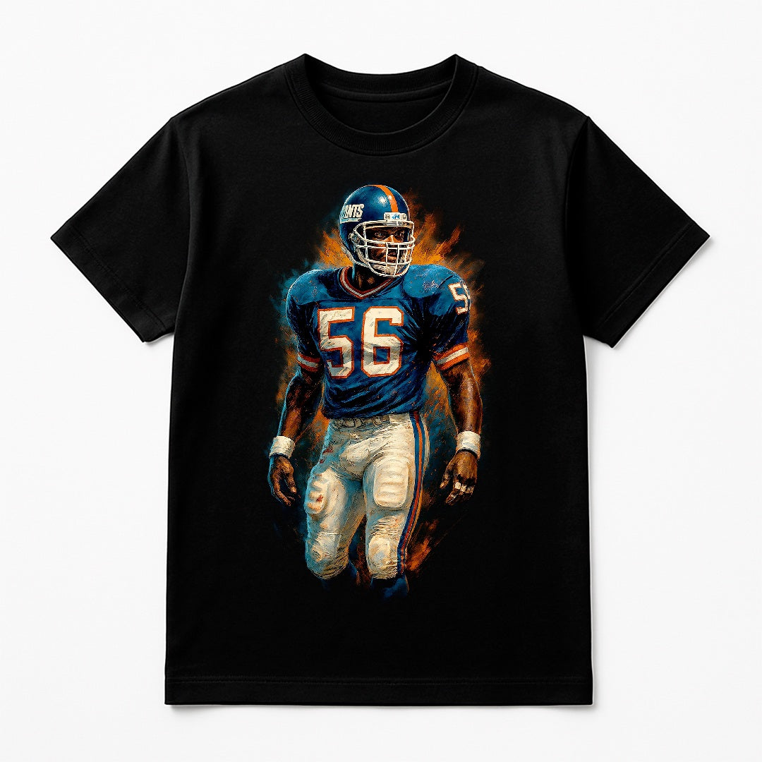 Halftone Lab - New York Giants Lawrence Taylor NFL028 - Black Tee