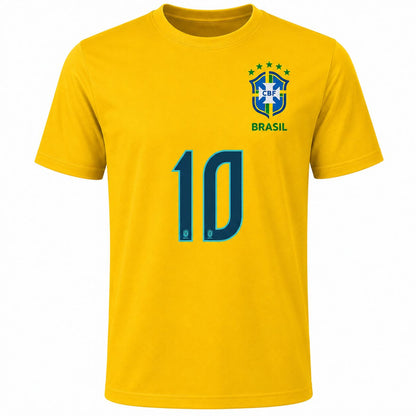 Brasil Neymar Jr World Cup 2026 T-Shirt - Yellow