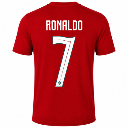 Portugal Cristiano Ronaldo # 7 World Cup 2026 T-Shirt - Red