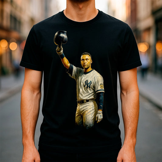 Halftone Lab - MLB Legends New York Yankees Derek Jeter 02 - Black Tee