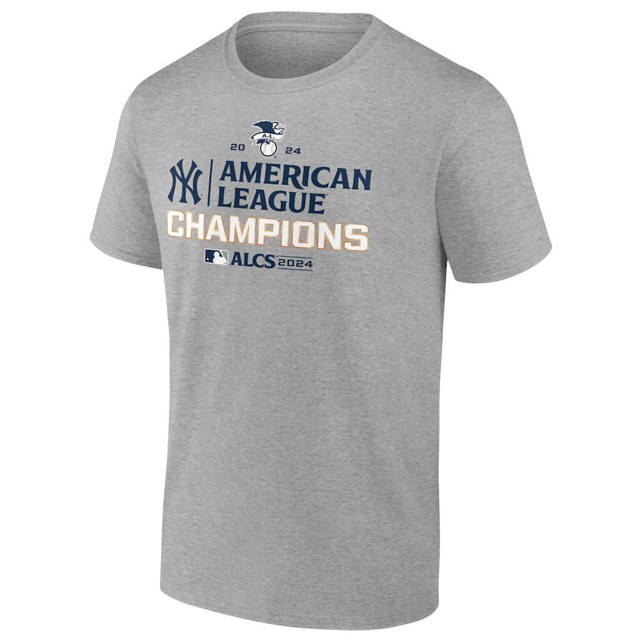 T-Shirt Next Level MLB Yankees 2024 American League Champions Grey