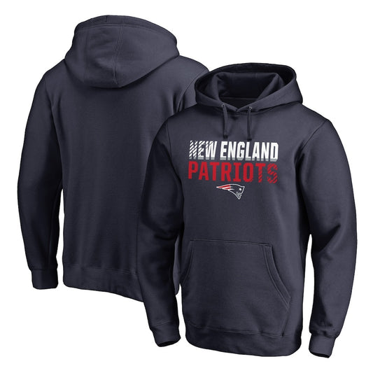 New England Patriots Iconic Collection Fade Out Hoodie - Navy