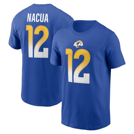 Puka Nacua Los Angeles Rams Icon Name & Number T-Shirt - Royal