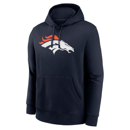 Bo Nix Denver Broncos Primary Team Logo Hoodie - Navy