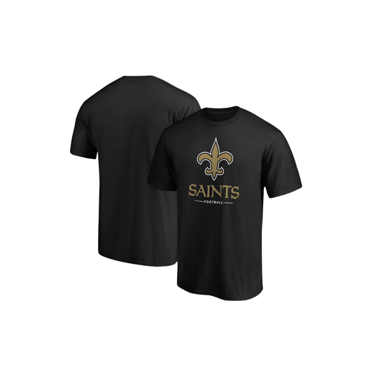 T-SHIRT NFL SAINTS NEXT LEVEL NAME LOGO - BLACK