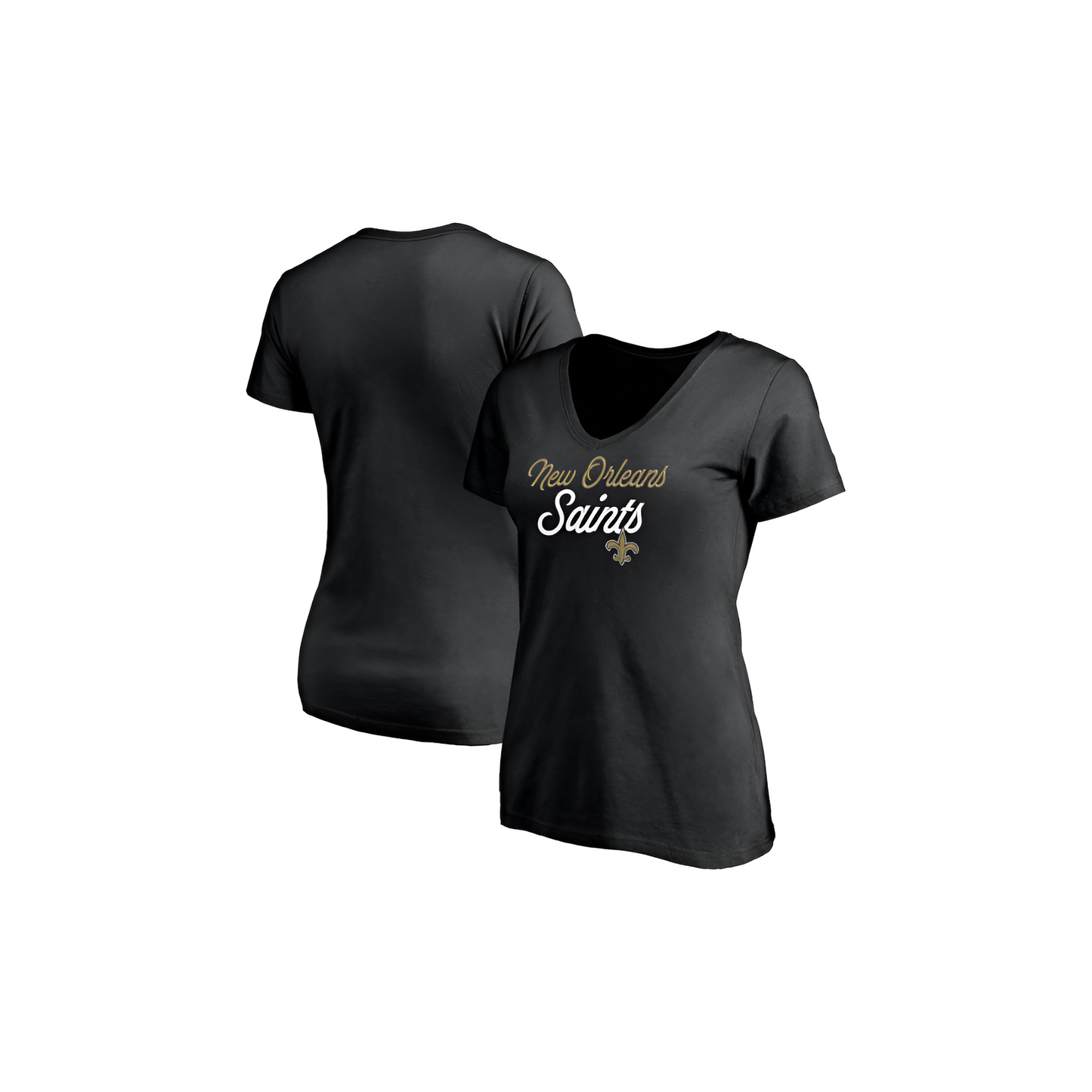 T-SHORT NFL SAINTS NEXT LEVEL WOMEN CITY NAME LOGO - BLACK