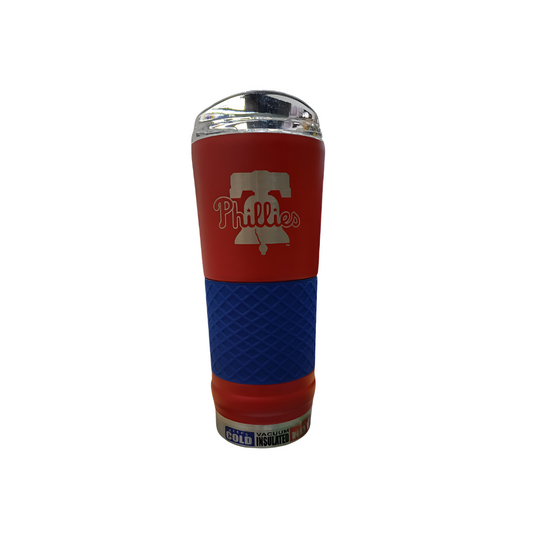 METALLIC TUMBLER THE DRAFT STAINLESS STEEL MLB PHILLIES 24OZ TEAM COLOR